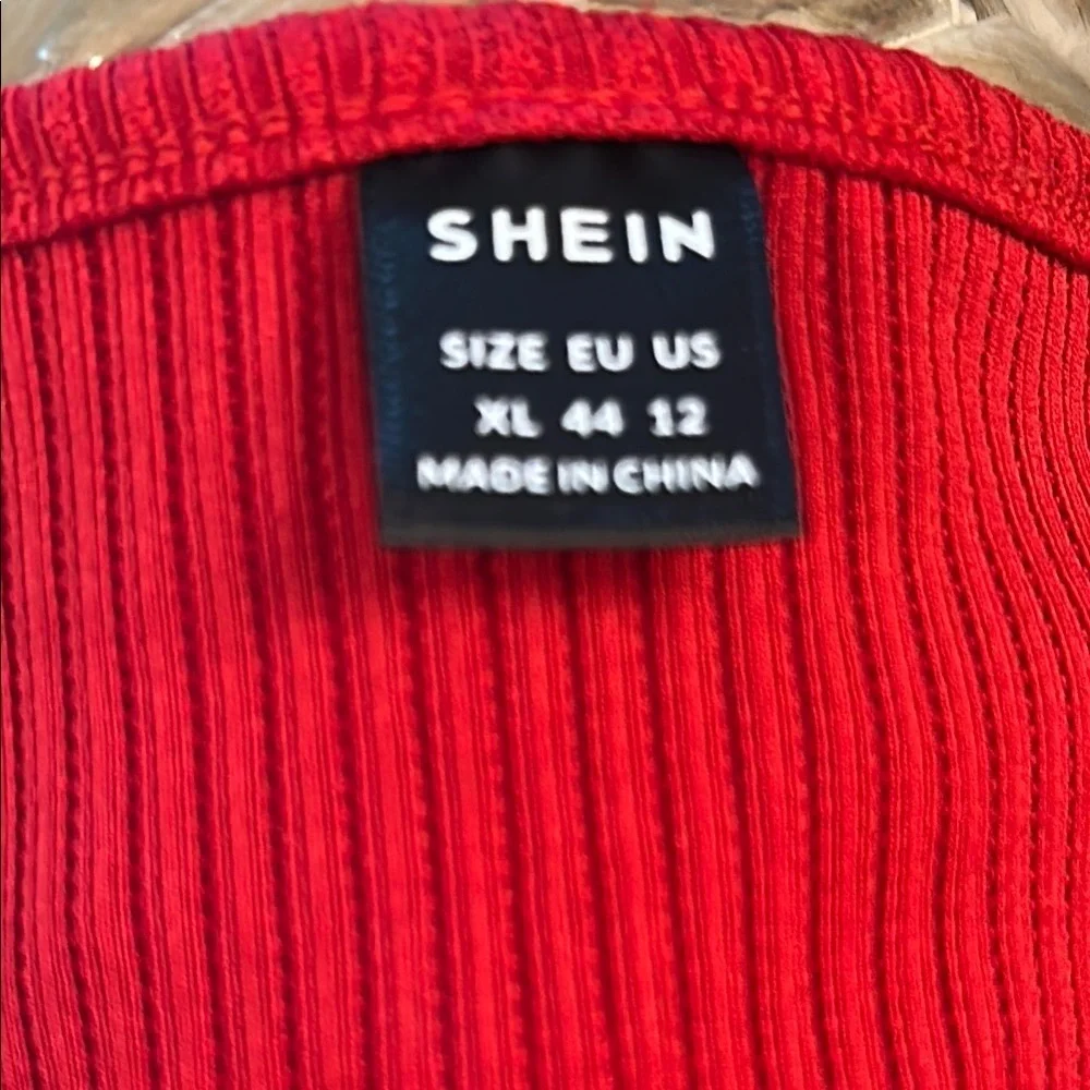 SHEIN Vibrant Red Midi Dress - Picture 2 of 3
